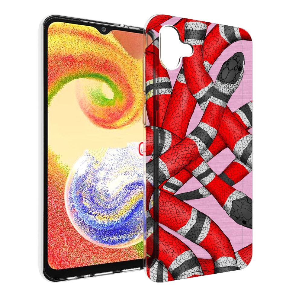 

Чехол MyPads змея-красно-черно-белый для Samsung Galaxy A04, Прозрачный, Tocco