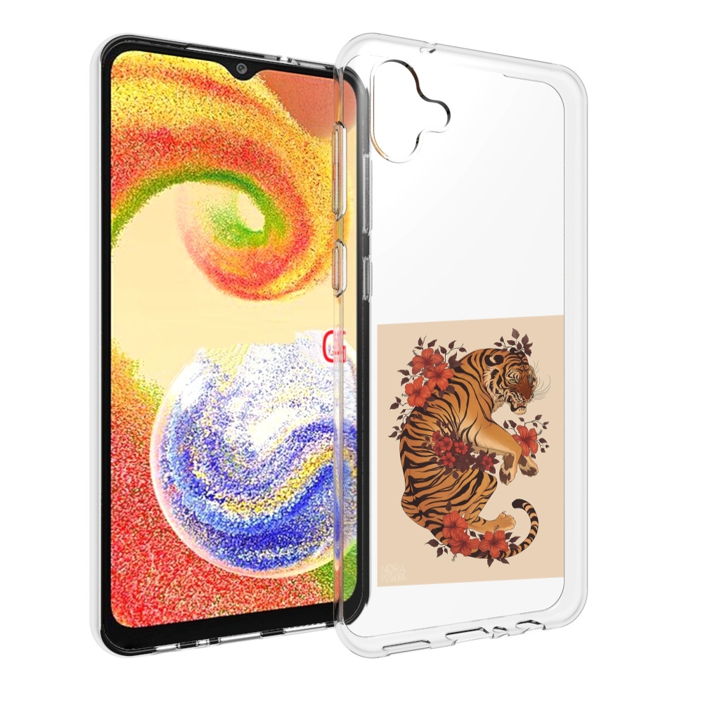 

Чехол MyPads злой-тигр-с-цветами для Samsung Galaxy A04, Прозрачный, Tocco