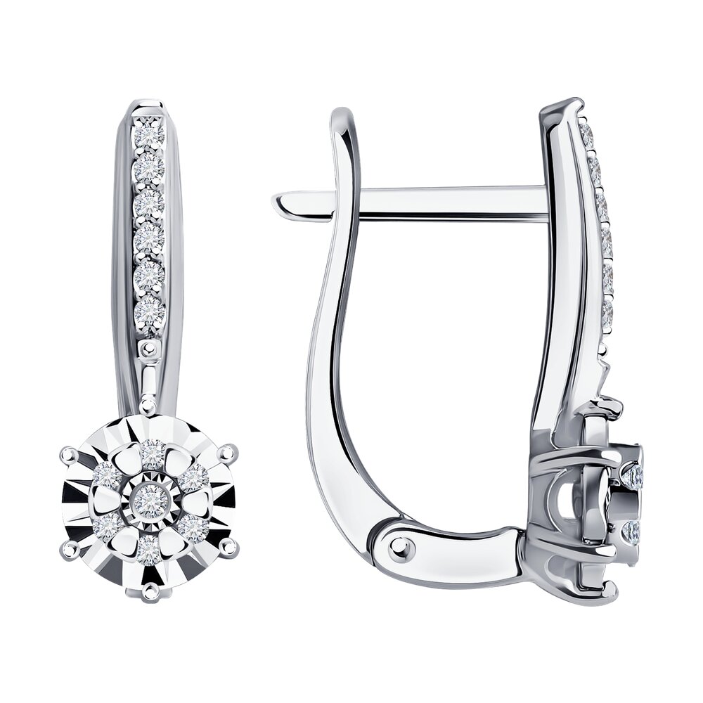 

Серьги из белого золота SOKOLOV Diamonds 1022111-3, бриллиант, 1022111-3