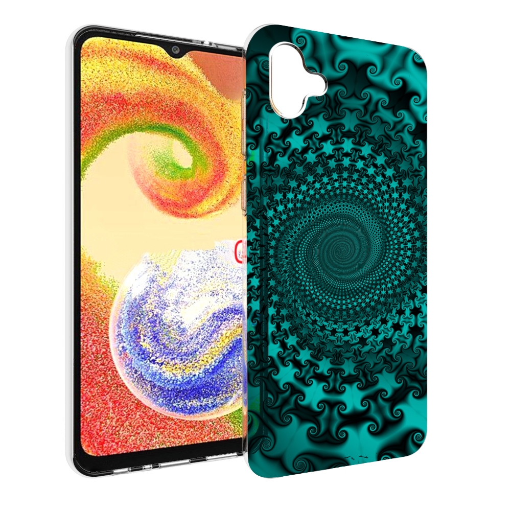 

Чехол MyPads зеленый-гипноз для Samsung Galaxy A04, Прозрачный, Tocco