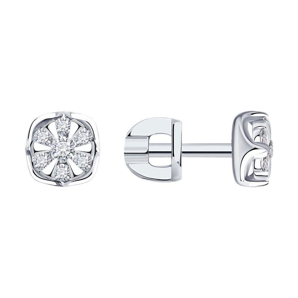 

Серьги-пусеты из белого золота с бриллиантом SOKOLOV Diamonds 1022039-3, 1022039-3