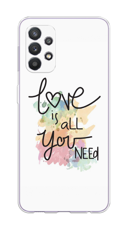 

Чехол на Samsung Galaxy A32 "Love is all you need", Белый;черный;зеленый, 2102050-1
