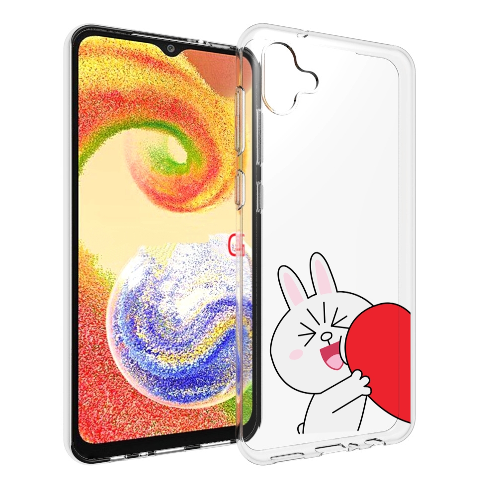 

Чехол MyPads зайчик-с-полуседрцем для Samsung Galaxy A04, Прозрачный, Tocco