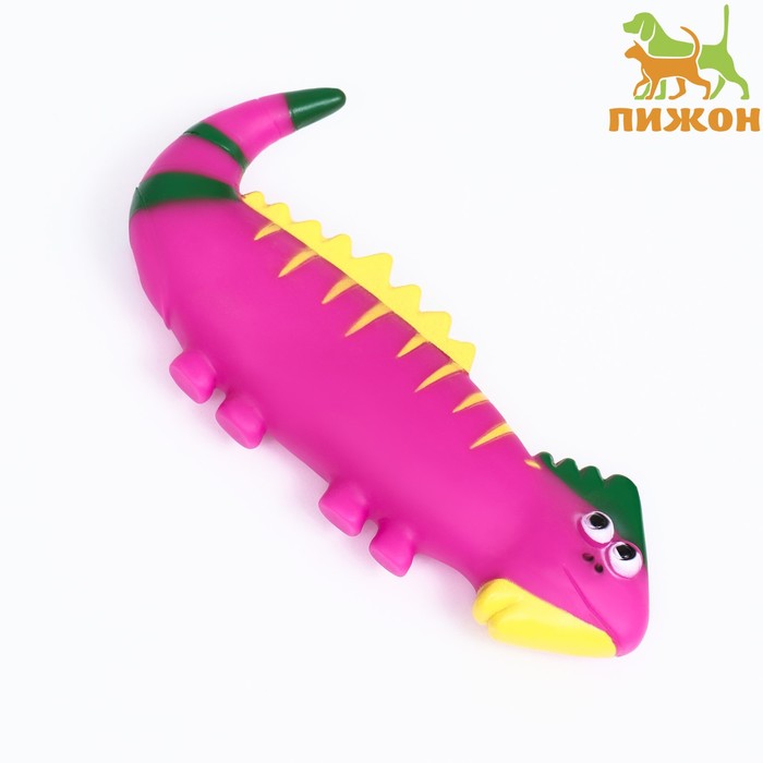 

Игрушка для собак Пижон Хамелеон пищащая, 19 см, фиолетовая