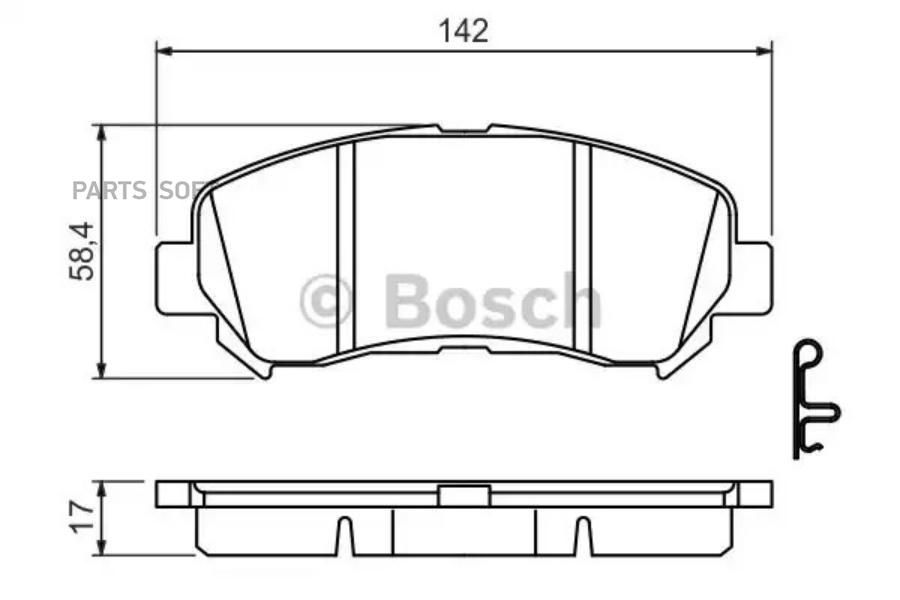 

Тормозные колодки Bosch передние дисковые 986494501, Колодки тормозные дисковые передние