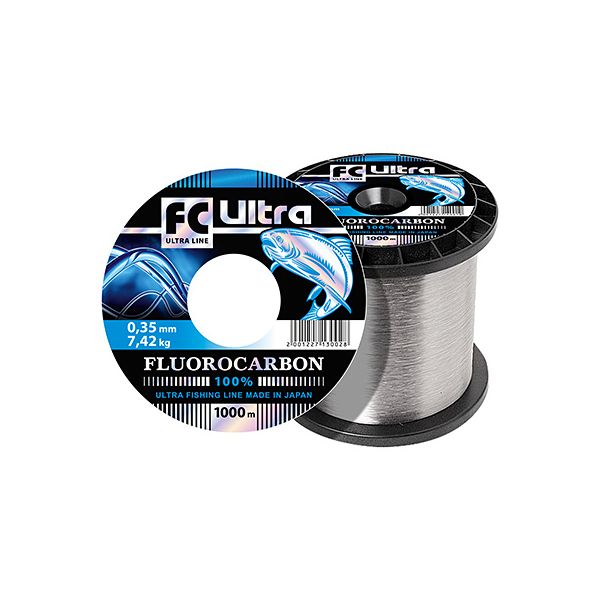 фото Леска для рыбалки aqua fc ultra fluorocarbon 100% 0,35mm 1000m