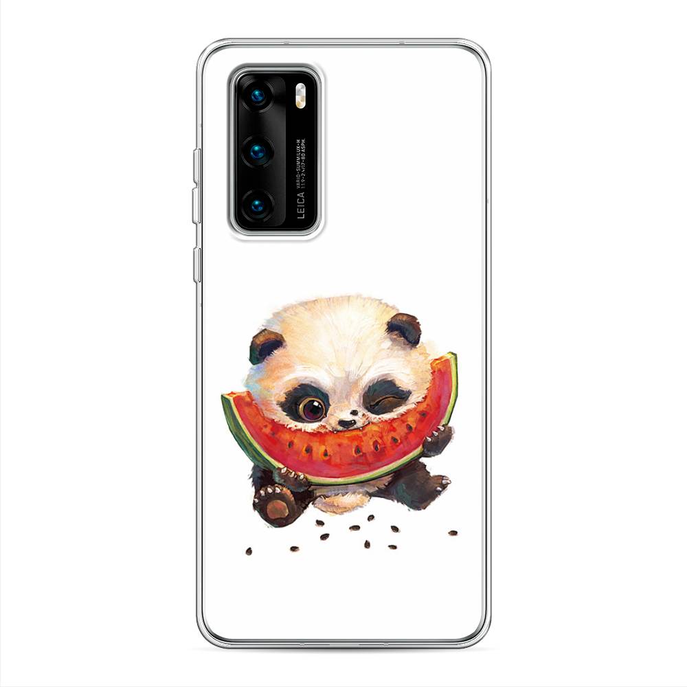 

Чехол Awog на Huawei P40 "Малыш панды с арбузом", Белый;красный, 610850-1