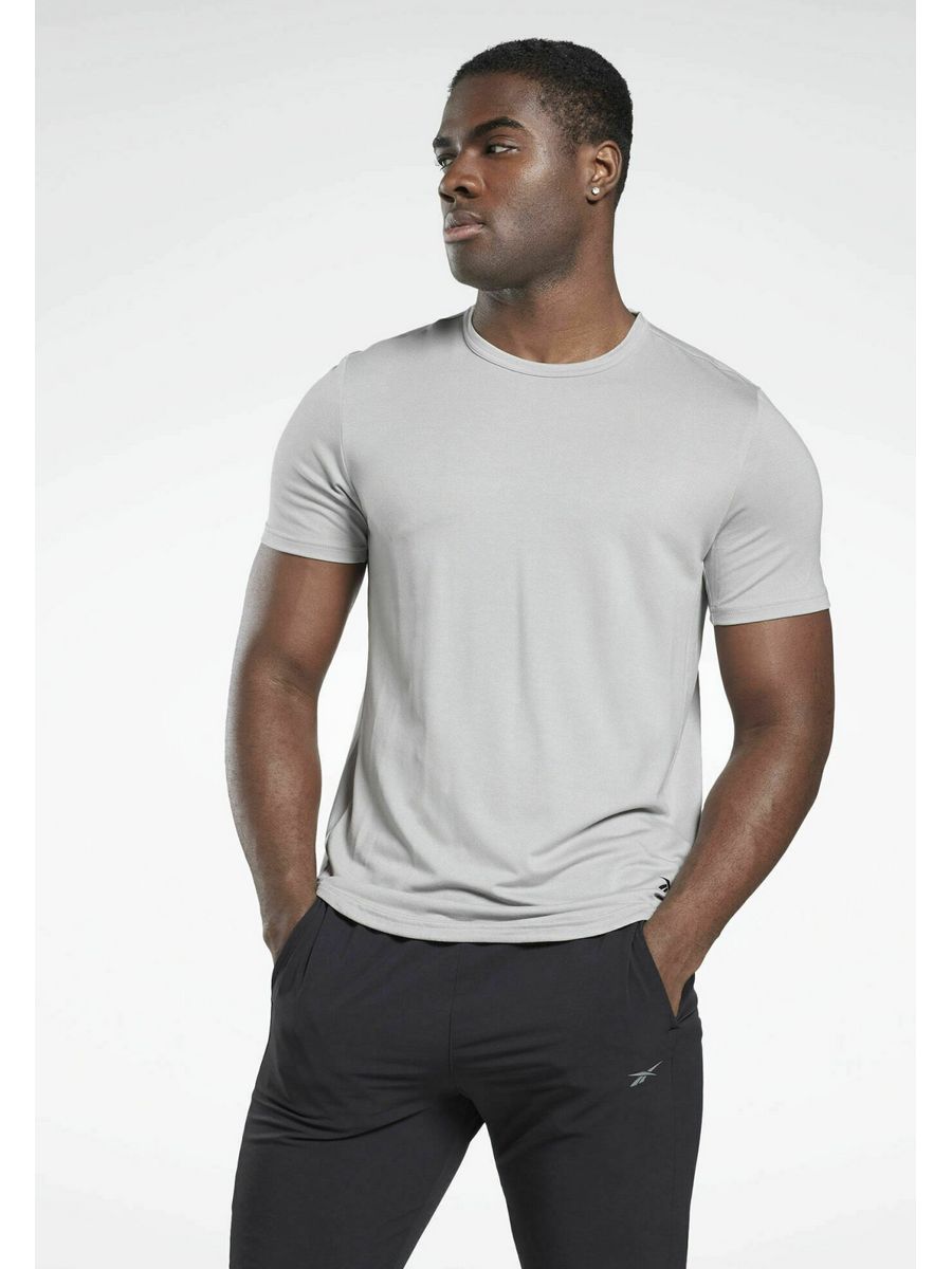 

Футболка мужская Reebok RE542D19K серая S, Серый, RE542D19K