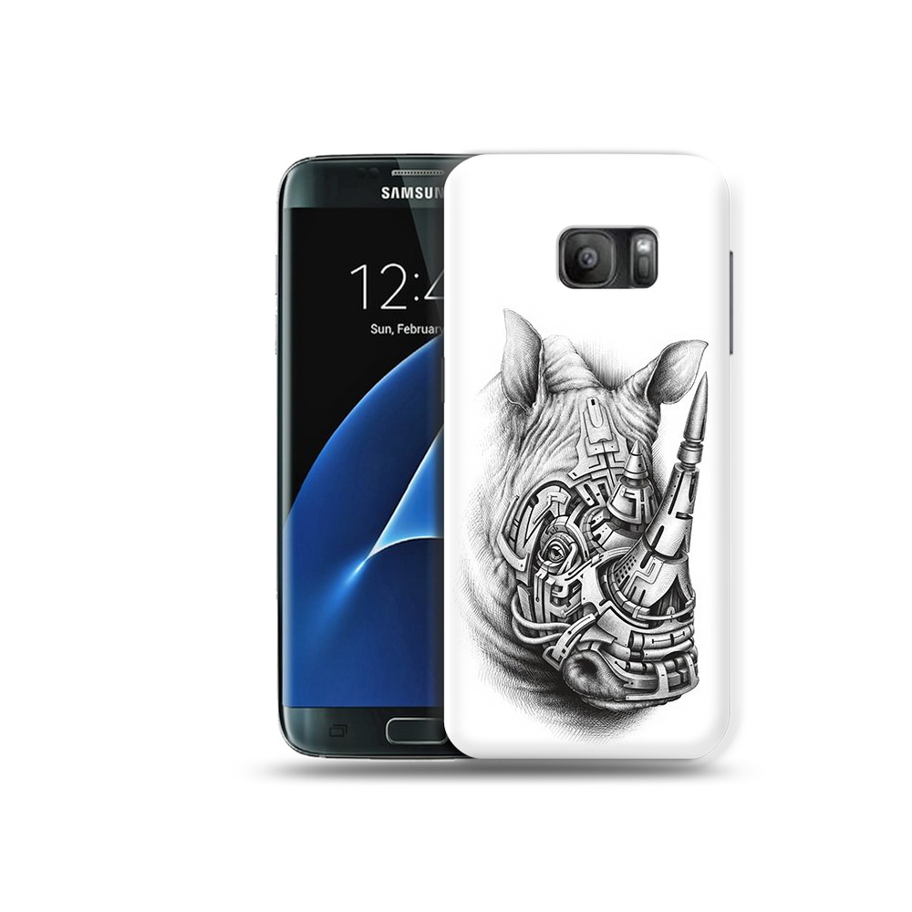 

Чехол MyPads Tocco для Samsung Galaxy S7 стальной носорог, Прозрачный, Tocco