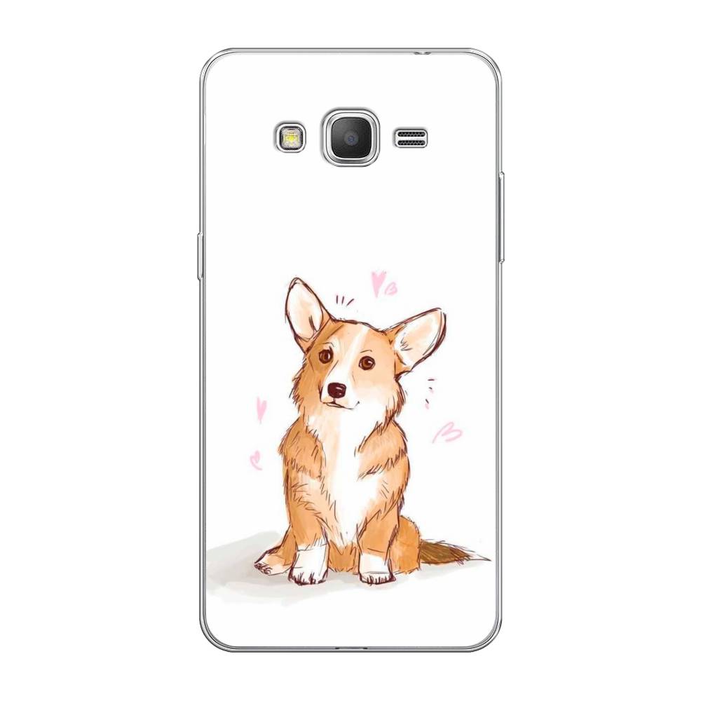 

Чехол Awog на Samsung Galaxy Grand Prime / Самсунг Grand Prime "Корги любовь", Бежевый;белый, 21950-1