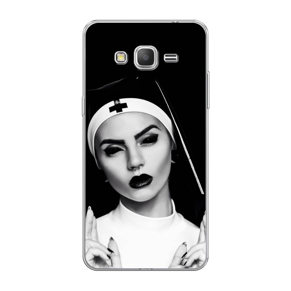 

Чехол Awog на Samsung Galaxy Grand Prime / Самсунг Grand Prime "Черная монашка", Серый;черный, 21950-9