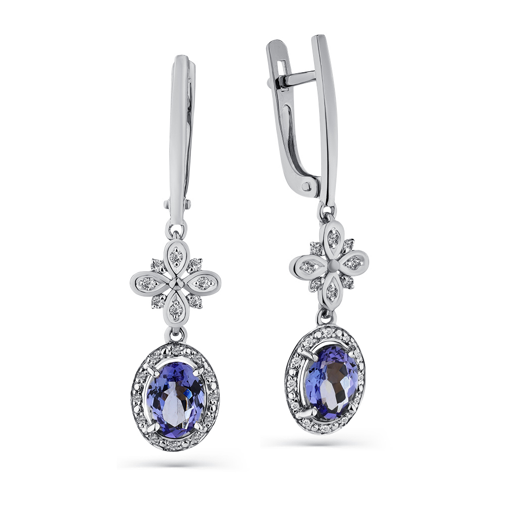 

Серьги из белого золота с танзанитом, бриллиантом Master Brilliant 2-208372-00-31, 2-208372-00-31