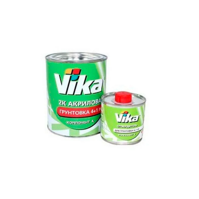 

Грунт акриловый "VIKA" 2K 3+1 HS (1 л) (белый) (комлект + отвердитель 250 мл)