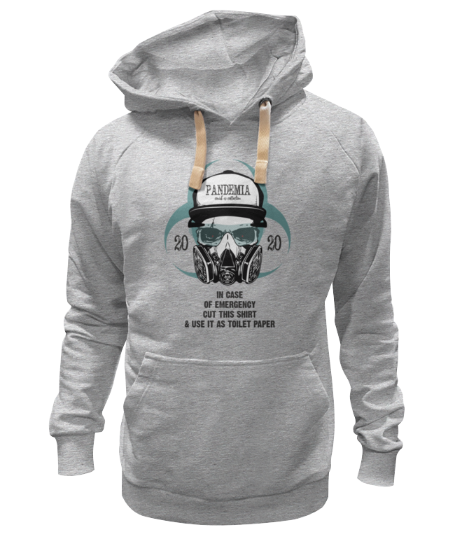 

Худи унисекс Printio Pandemia shirt серое M, Серый, Pandemia shirt