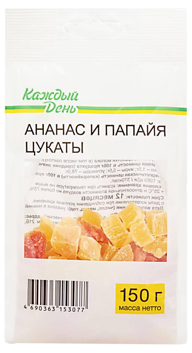 Цукаты Каждый День Папайя и Ананас 150 г 94₽