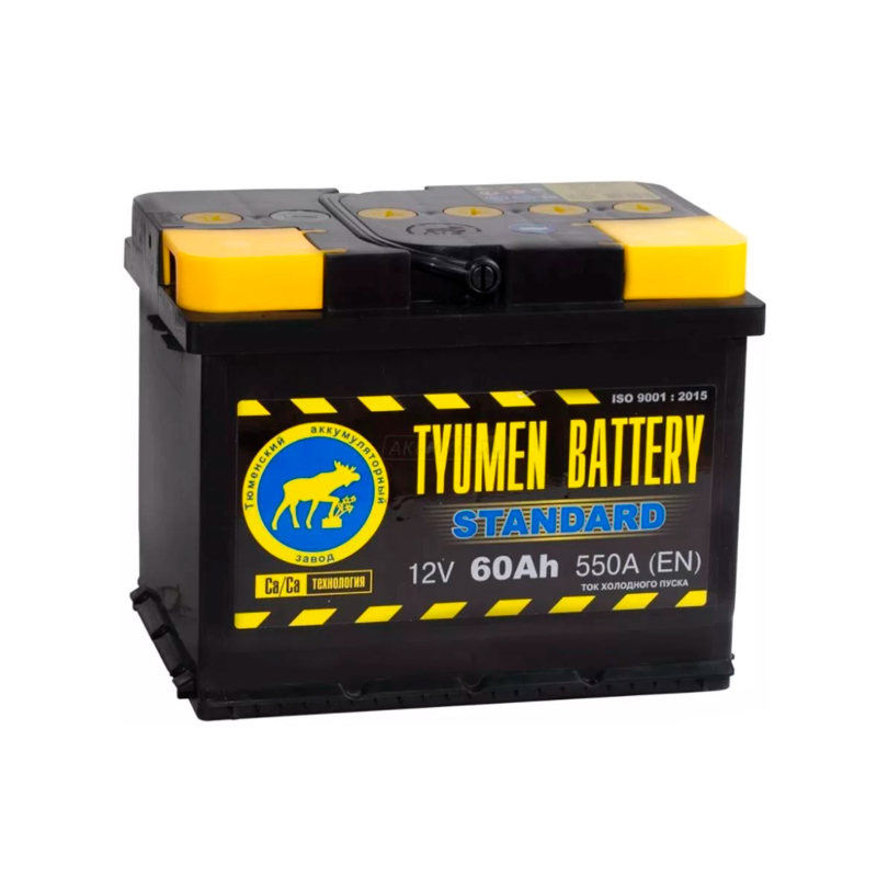 фото Аккумулятор легковой tyumen battery standard 60 а/ч 550а обратная полярность