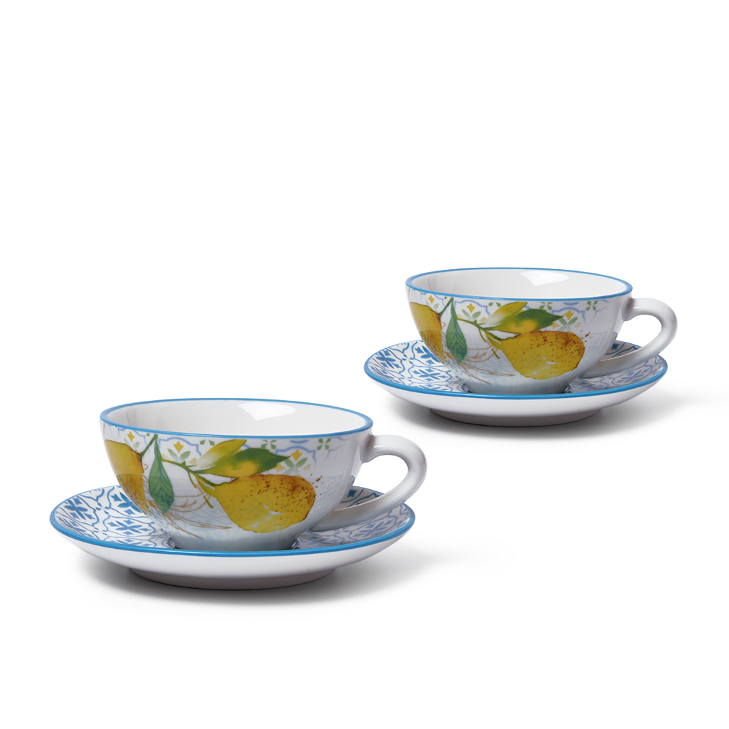 Набор из 2 штук Чайная пара Fissman Capri чашка 200мл, блюдце, фарфор 6296_