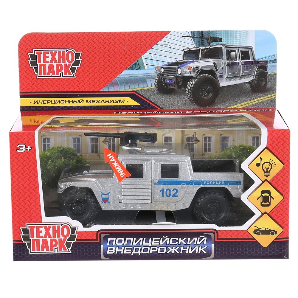 

Автомобиль Технопарк Пикап серый, HUMVEPICKUP-12SLPOL-SR