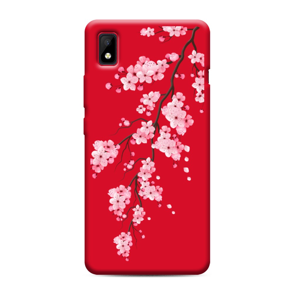 

Чехол Awog на ZTE Blade L210 / ЗТЕ Блэйд L210 "Розовая сакура", Разноцветный, 134153-1