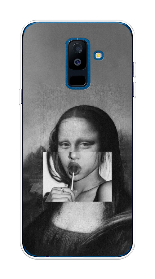 

Чехол Awog на Samsung Galaxy A6 + "Mona Lisa sucking lollipop", Серый, 26050-9