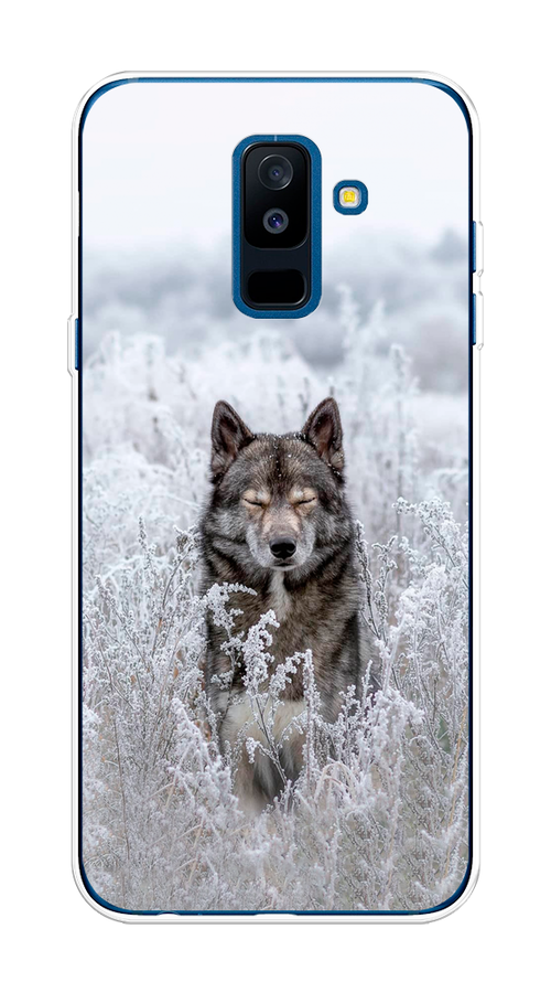 

Чехол Awog на Samsung Galaxy A6 + "Волк в поле", Белый;черный, 26050-1