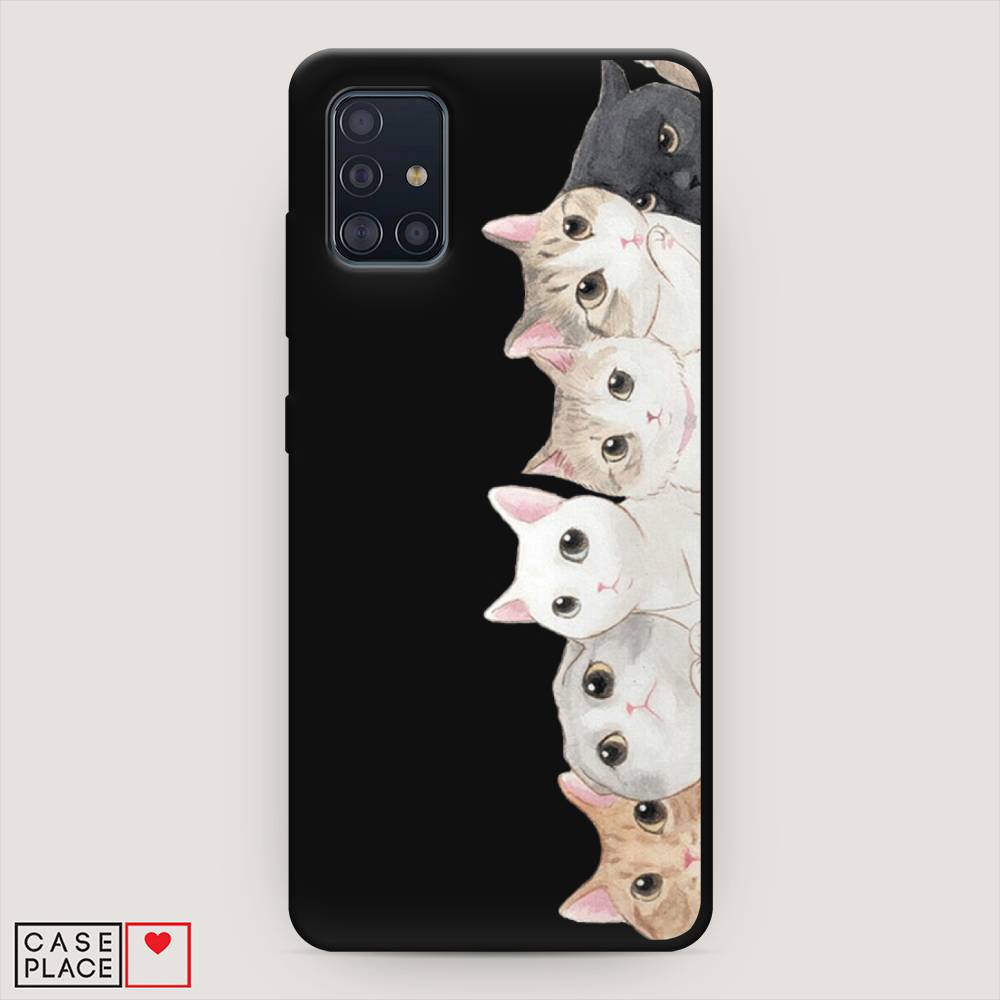 

Матовый силиконовый чехол "Котики" на Samsung Galaxy A51, Котики