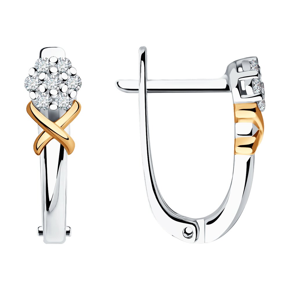 

Серьги из белого золота SOKOLOV Diamonds 1021946-3, бриллиант, 1021946-3