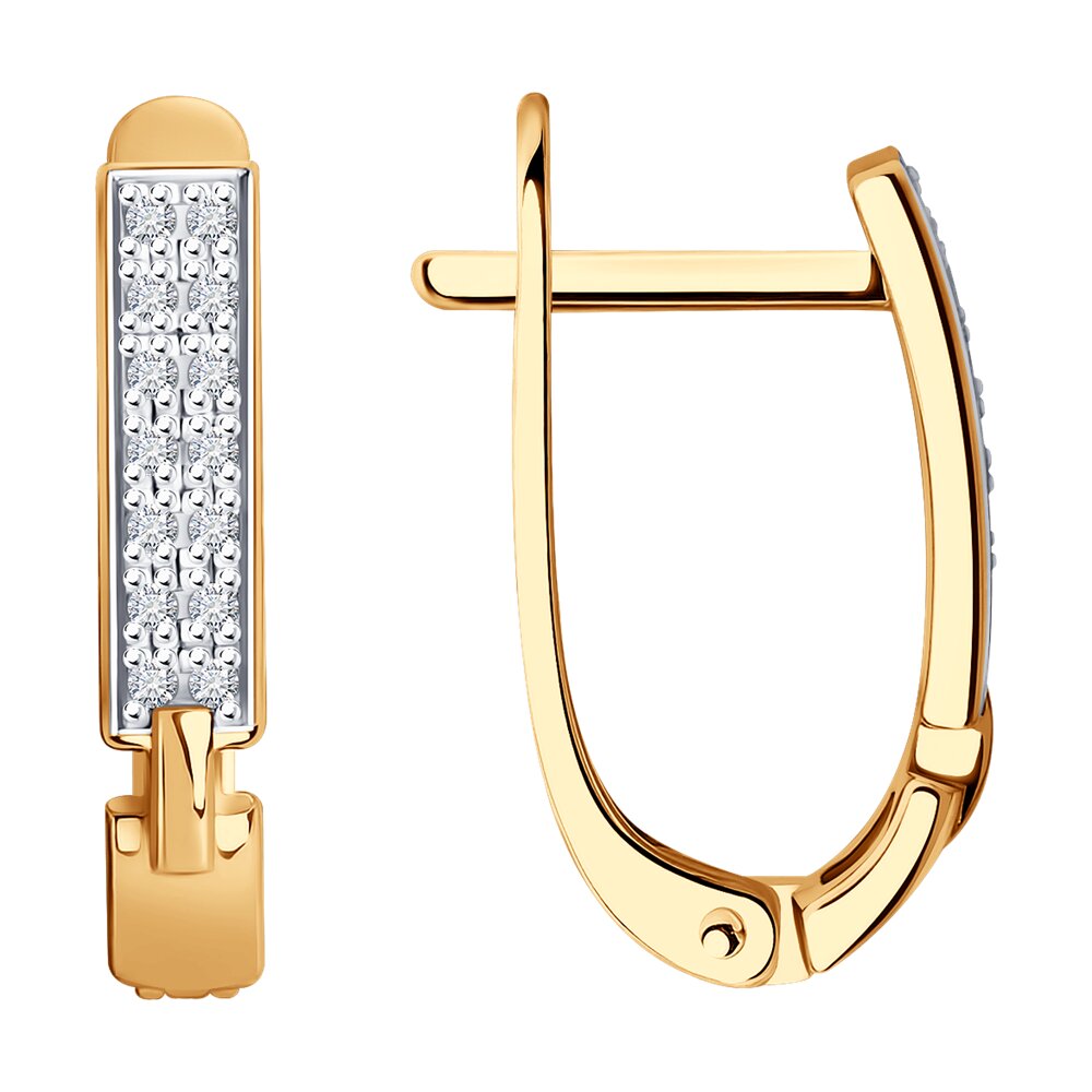 

Серьги из красного золота SOKOLOV Diamonds 1021933, бриллиант, 1021933