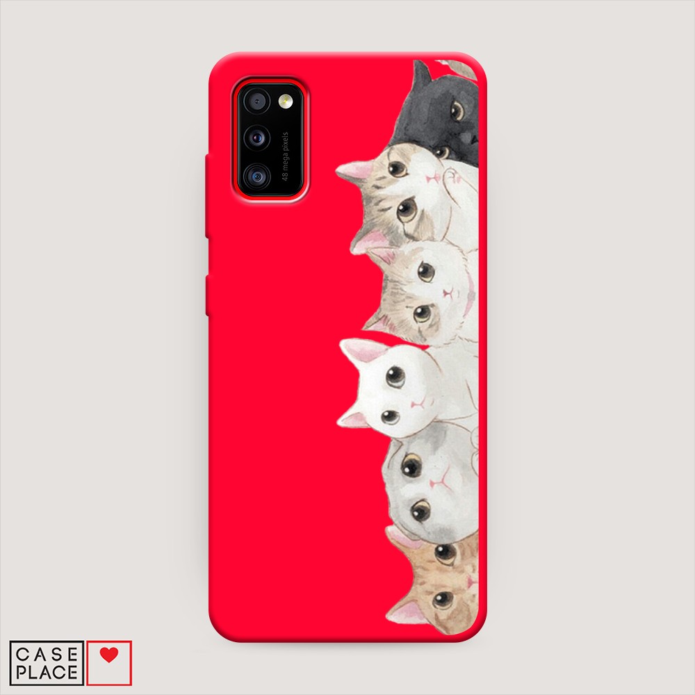 

Матовый силиконовый чехол "Котики" на Samsung Galaxy A41, Котики