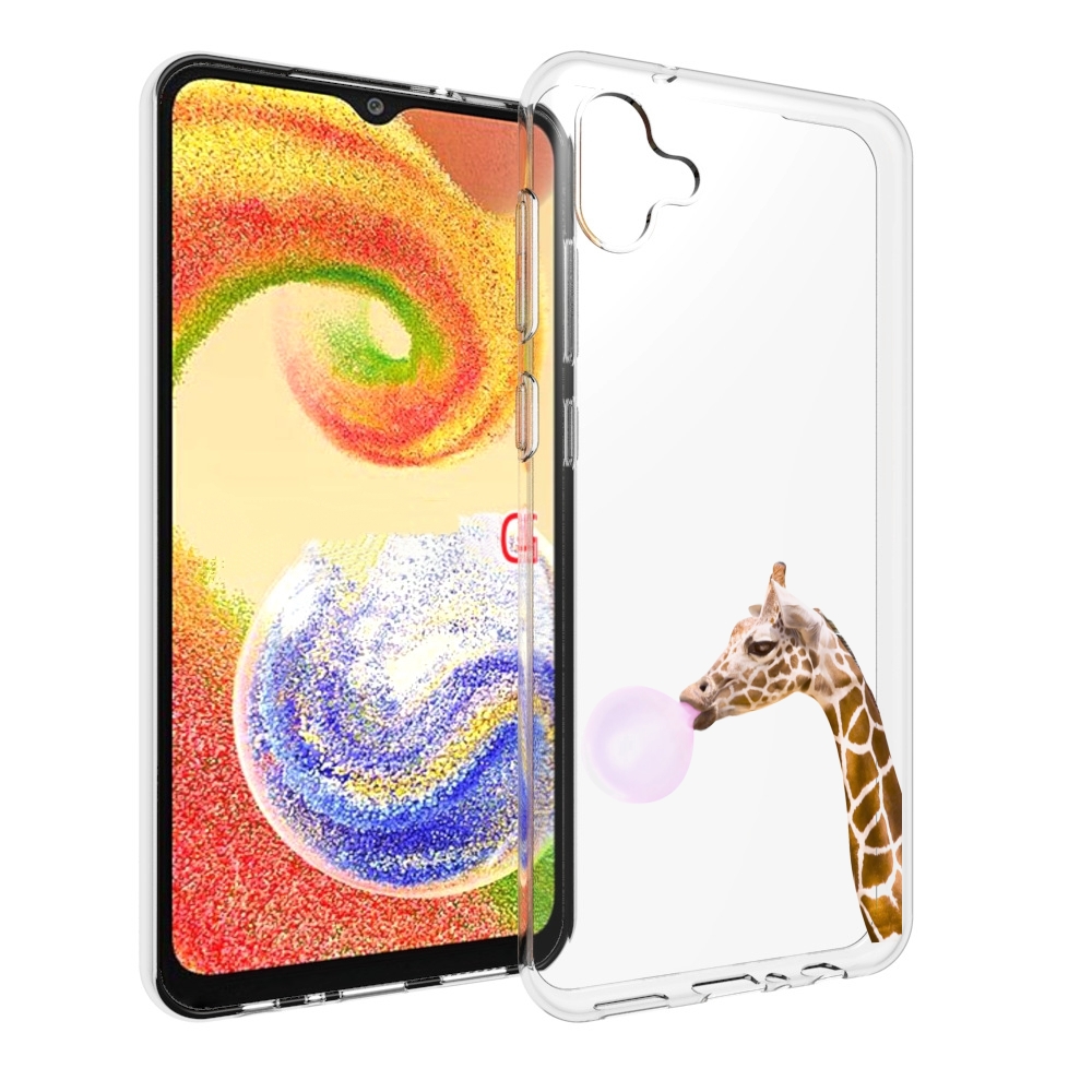

Чехол MyPads жираф-с-жвачкой для Samsung Galaxy A04, Прозрачный, Tocco