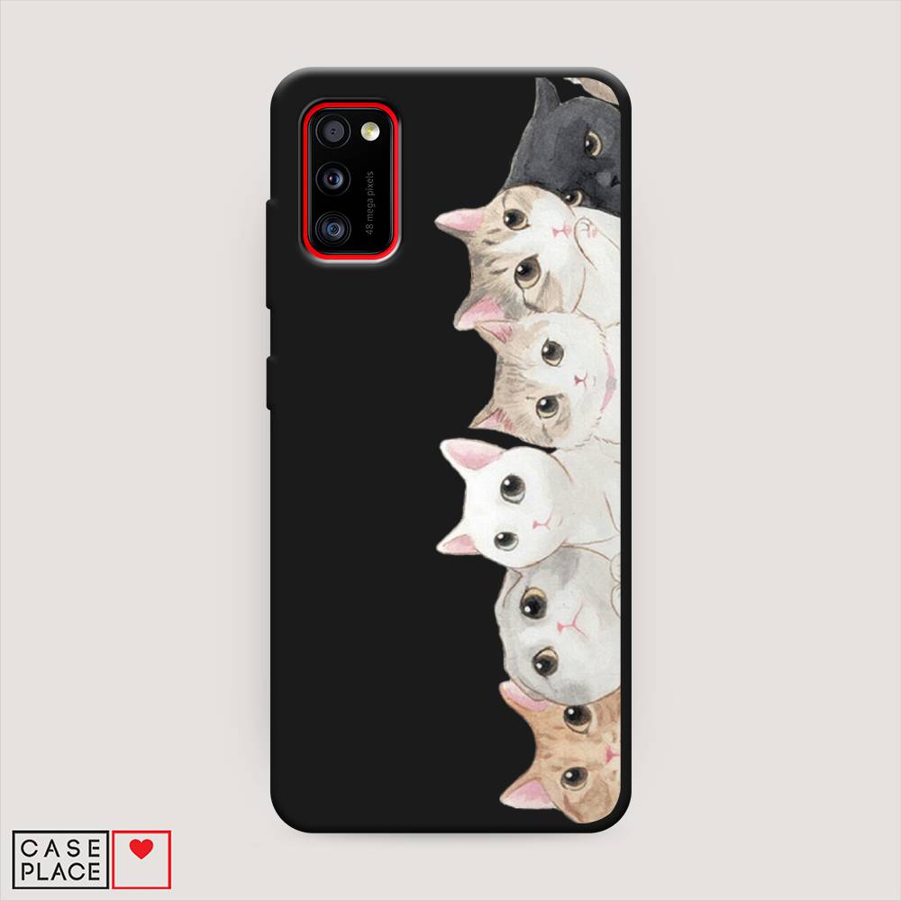 

Матовый силиконовый чехол "Котики" на Samsung Galaxy A41, Котики