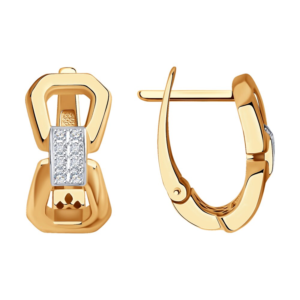 

Серьги из красного золота SOKOLOV Diamonds 1021887, бриллиант, 1021887