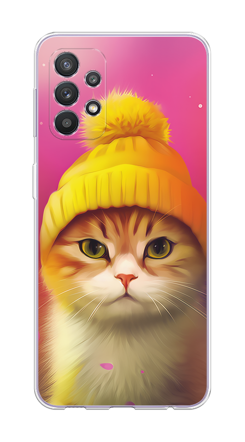 

Чехол на Samsung Galaxy A32 "Котик в шапочке", Розовый;желтый;бежевый, 2102050-1