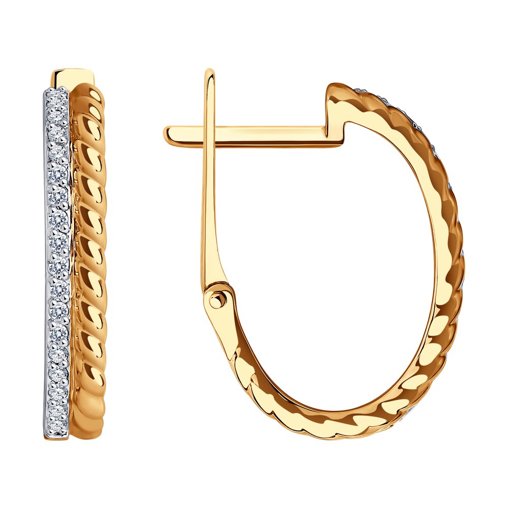 

Серьги из красного золота SOKOLOV Diamonds 1021851, бриллиант, 1021851