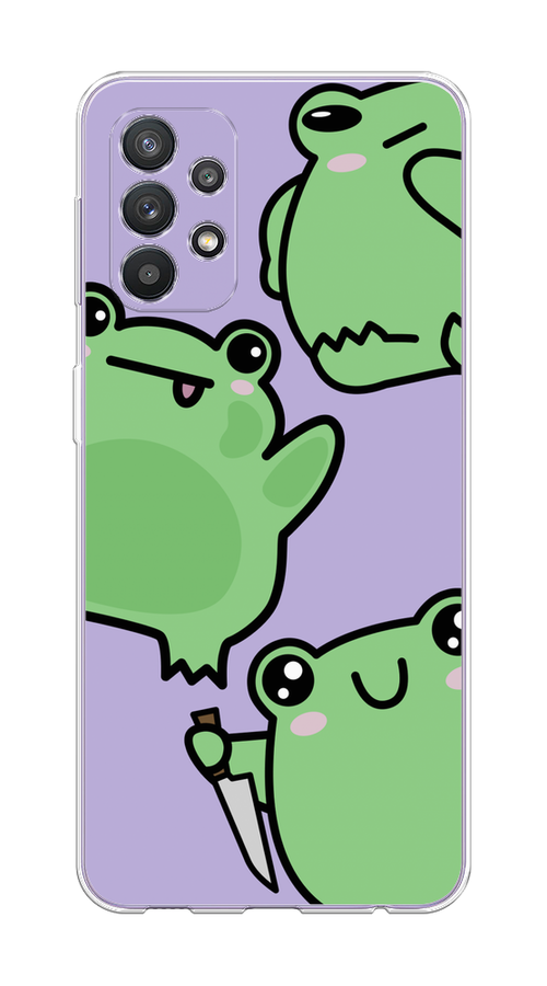 

Чехол на Samsung Galaxy A32 "Опасные лягушата", Фиолетовый;зеленый;черный, 2102050-1