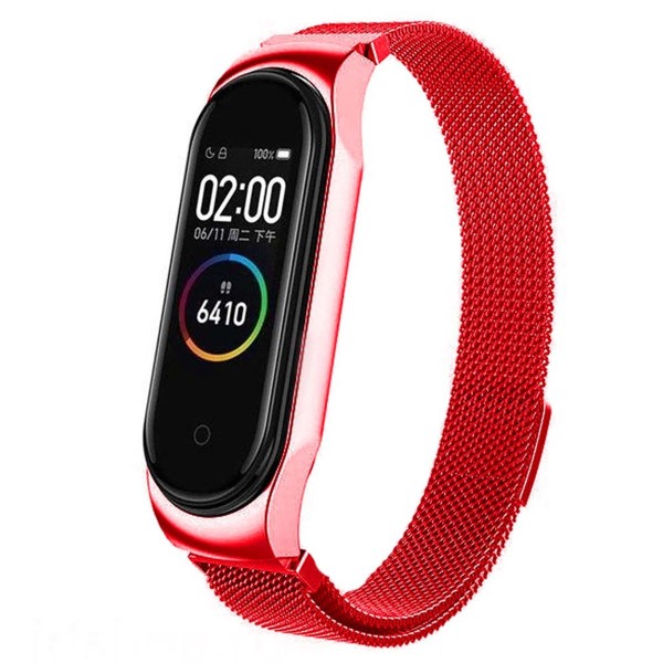 

Ремешок для Xiaomi Mi Band 4 Чехольчикофф металлический Вид 4 Красный, для Xiaomi Mi Band 4 металлический Вид 4 Красный
