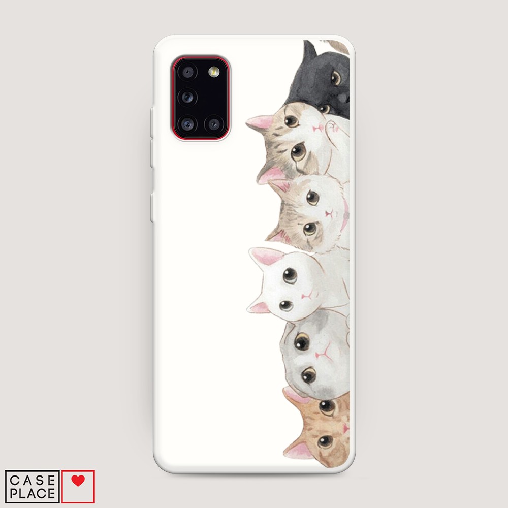 

Матовый силиконовый чехол "Котики" на Samsung Galaxy A31, Котики