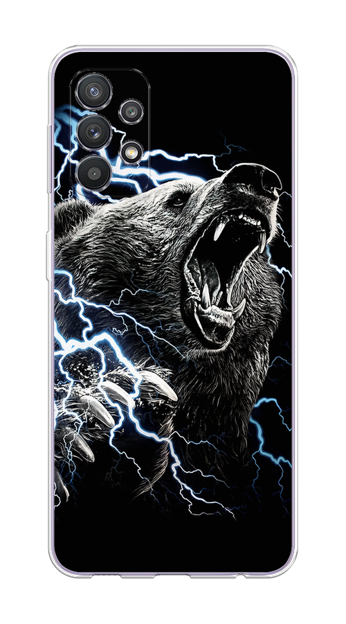 

Чехол на Samsung Galaxy A32 "Гроза и медведь", Черный;серый;серебристый, 2102050-1