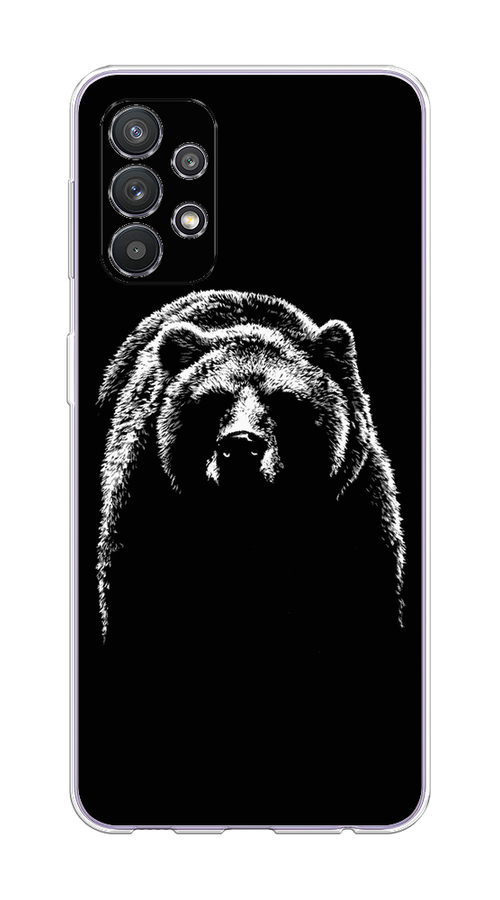 

Чехол на Samsung Galaxy A32 "Медведь в ночи", Белый;черный, 2102050-1
