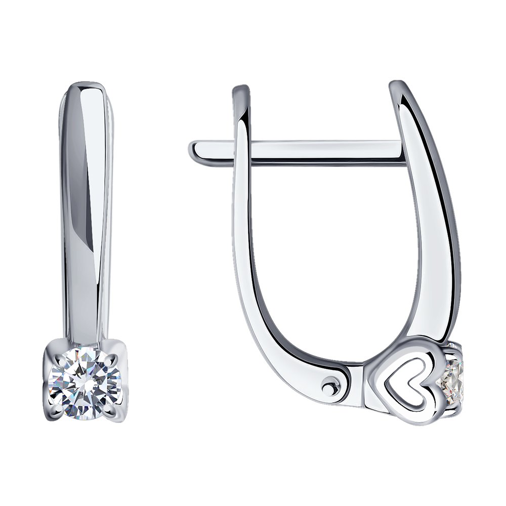 

Серьги из белого золота SOKOLOV Diamonds 1021829-3, бриллиант, 1021829-3