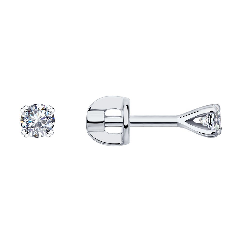 

Серьги-пусеты из белого золота с бриллиантом SOKOLOV Diamonds 1021786-3, 1021786-3