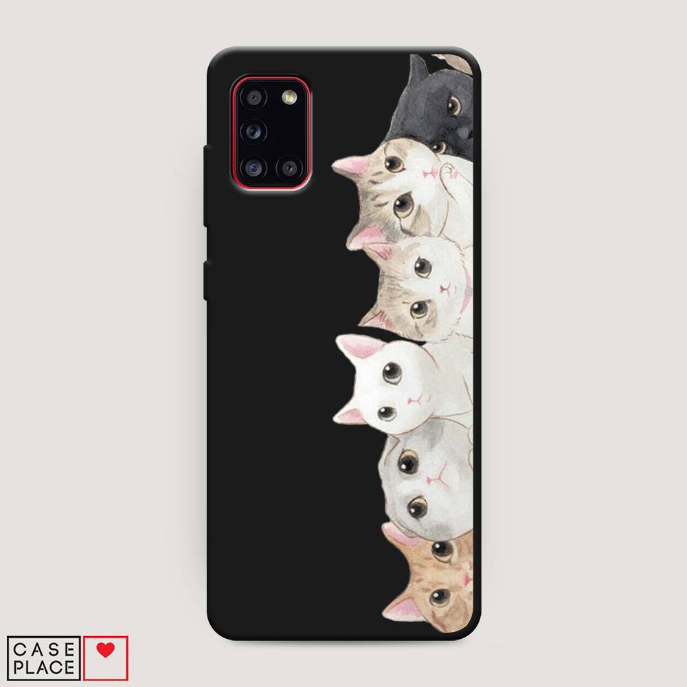 

Матовый силиконовый чехол "Котики" на Samsung Galaxy A31, Котики