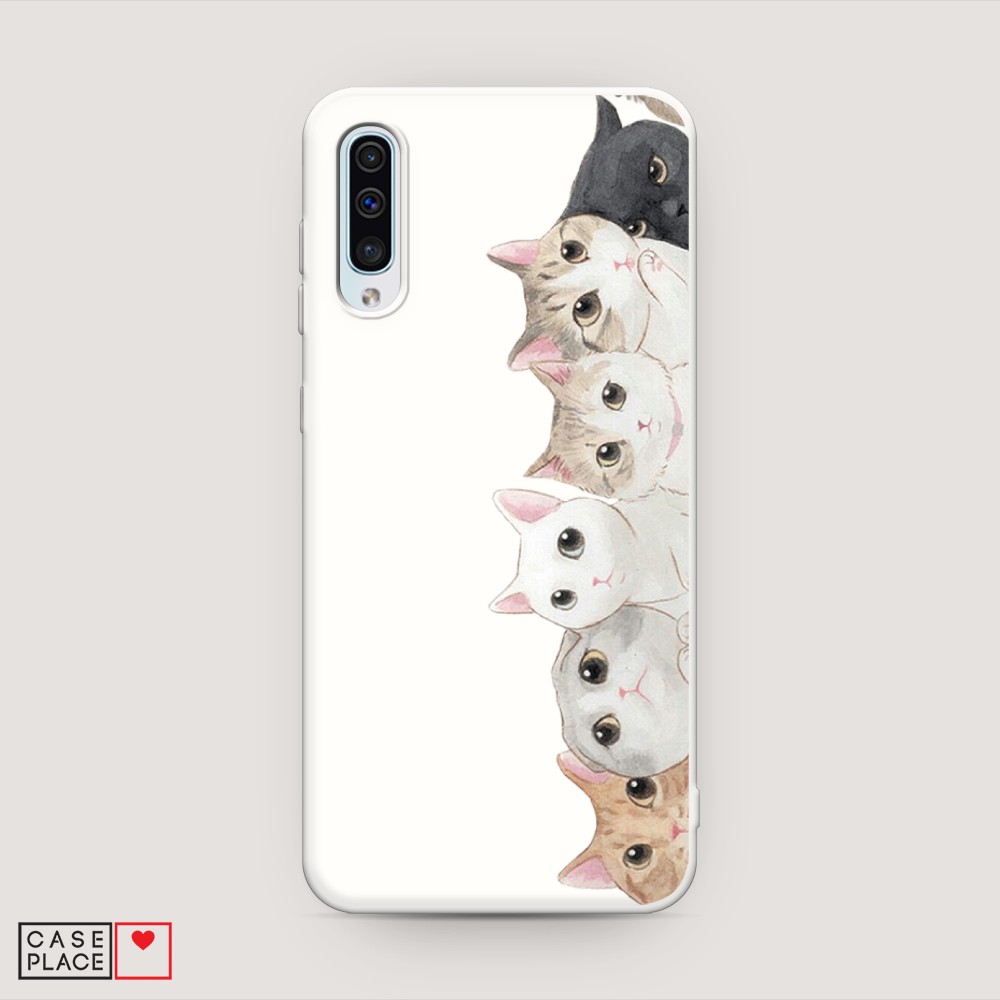 

Матовый силиконовый чехол "Котики" на Samsung Galaxy A30s, Котики