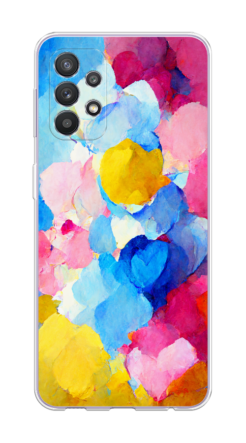 

Чехол на Samsung Galaxy A32 "Яркие пятна", Синий;голубой;желтый;розовый, 2102050-1