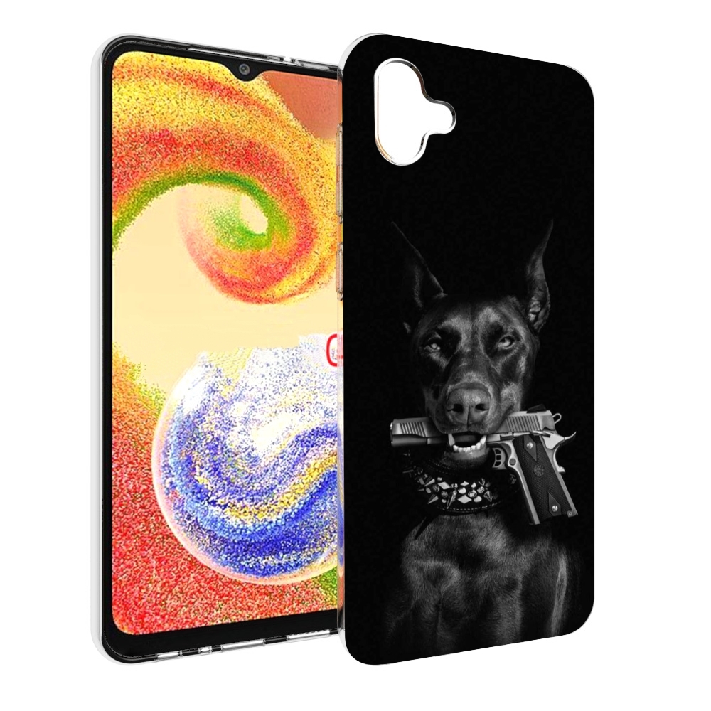 

Чехол MyPads доберман мужской для Samsung Galaxy A04, Прозрачный, Tocco