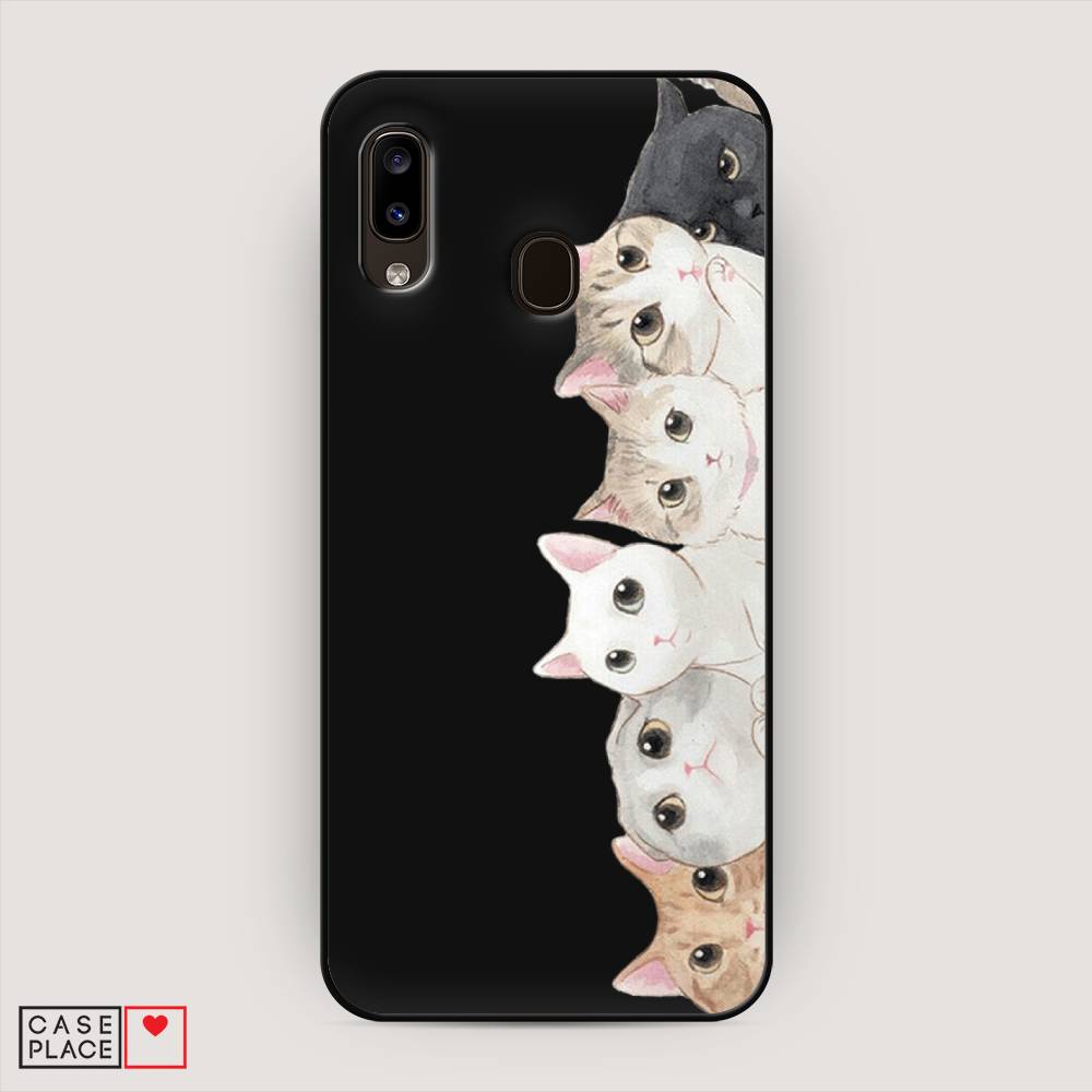 

Матовый силиконовый чехол "Котики" на Samsung Galaxy A30, Котики