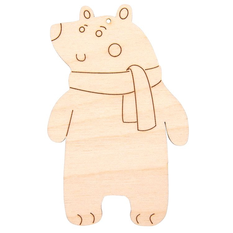 

Заготовка для декорирования «Подвеска. Мишка», 9х6х0,3 см, 1 шт., Mr. Carving ВД-1103
