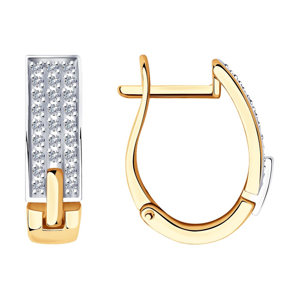 

Серьги из красного золота SOKOLOV Diamonds 1021465, бриллиант, 1021465
