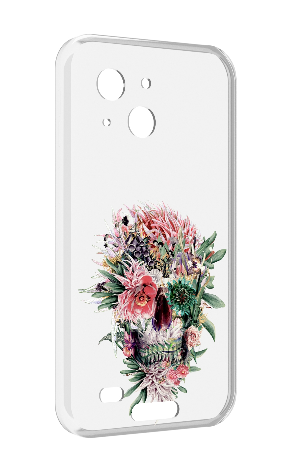 

Чехол MyPads череп из цветов для Oukitel WP20 / WP20 Pro, Прозрачный, Tocco