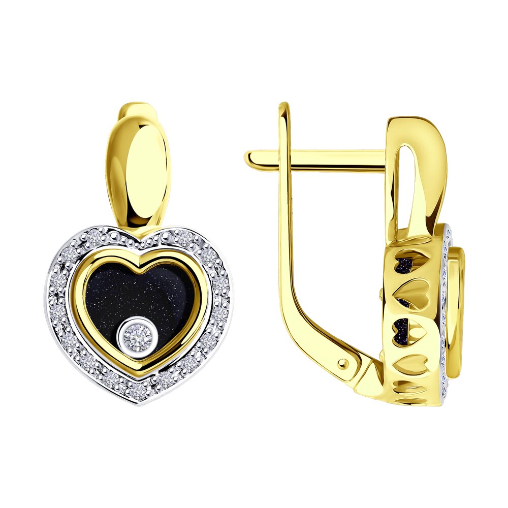 

Серьги из комбинированного золота SOKOLOV Diamonds 1021169-2, бриллиант, 1021169-2